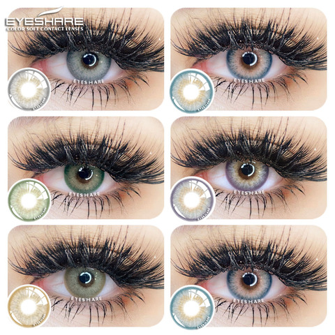 EYESHARE-1 par (2 uds) de lentillas cosméticas de Color salmo para ojos ► Foto 1/6
