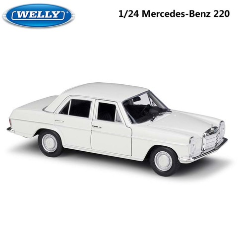 WELLY-Coche de juguete clásico de Metal para niños, Mercedes Benz 220/Benz 230SL, escala 1:24, coche de aleación, colección de adornos para manualidades ► Foto 1/6