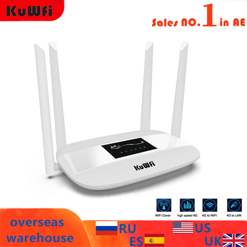 300Mbps desbloqueado 4G LTE CPE Router inalámbrico compatible con tarjeta SIM 4 Uds antena con puerto LAN compatible con hasta 32 usuarios Wifi ► Foto 1/6