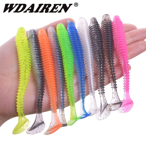 WDAIREN de señuelos suaves de silicona cebo 9,5 cm 7cm 5cm productos para la pesca Pesca de Mar Pva Swimbait Artificial aparejos de Wobblers ► Foto 1/6