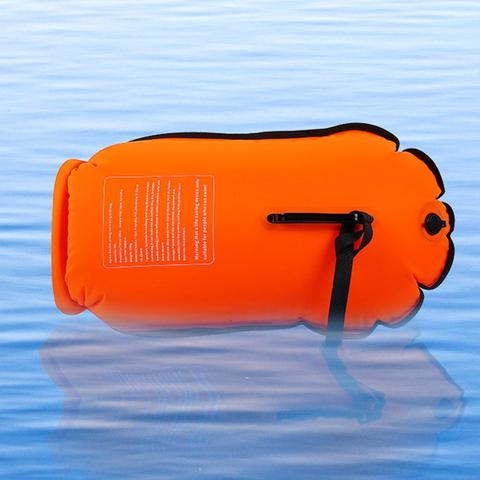 Boya de agua de seguridad inflable para natación, bolsa flotante de almacenamiento, salvavidas deportivo con cinturón, para Surf, salvavidas, nueva ► Foto 1/6