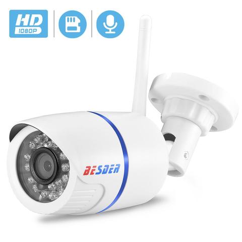 BESDER1080P-cámara IP Wifi IR con visión nocturna, tarjeta SD, inalámbrica, grabación de Audio de 2MP, Onvif, videovigilancia, vídeo de exterior ► Foto 1/6