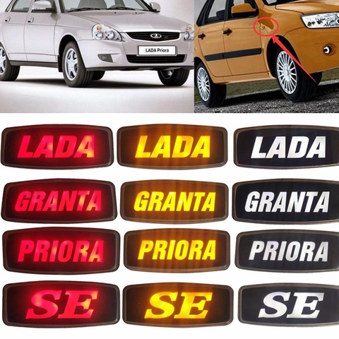 Luz LED de posición lateral para coche, luces de circulación diurna para Lada granta priora, intermitentes, accesorios, lámpara de sintonización, 2 uds. ► Foto 1/6