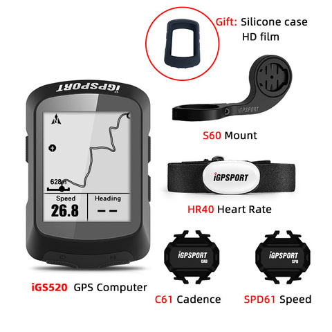 IGPSPORT-ordenador de ciclismo iGS520 con GPS, con ANT + bluewood, resistente al agua, sensores de ritmo cardíaco ► Foto 1/6