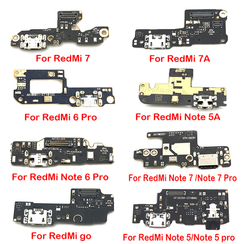 Placa de carga para Xiaomi Redmi Note 8, 9, 8T, 7, 6, 5, 5A Pro Go, 7, 7A, S2, 9A, puerto de carga USB, Cable flexible ► Foto 1/5