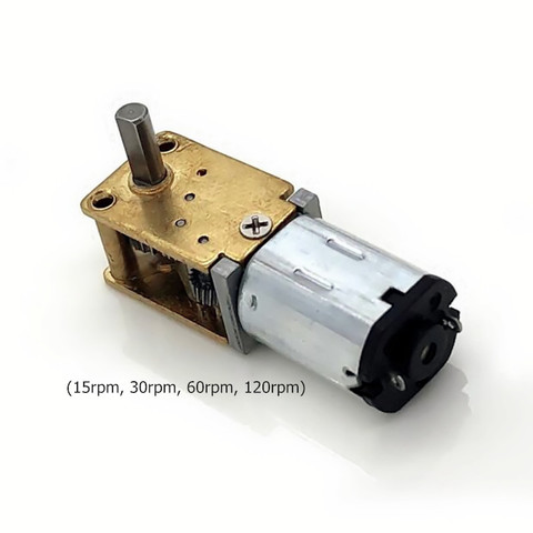 DC 3 V/6 V/12 V 12V 30RPM 50 RPM, 100 RPM, 200 RPM, 300RPM N20 de acero inoxidable de Motor con rueda dentada motores DC Micro Motor de reducción ► Foto 1/6