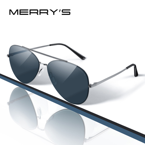 MERRYS diseño hombres clásico piloto gafas de sol para conducir, para pescar CR39 lente polarizado HD hombre gafas UV400 protección S8226 ► Foto 1/6