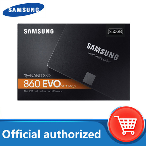 Original SAMSUNG interna de disco de estado sólido 860 EVO SSD 250GB 500GB 1TB 2TB TLC SATA III HDD de 2,5 pulgadas para el ordenador portátil ► Foto 1/6