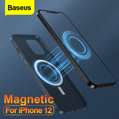 Baseus-funda magnética de cuero para iPhone, funda trasera de lujo a prueba de golpes para iPhone 12 Pro 12Pro Max ► Foto 1/6