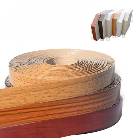 Borde de muebles de PVC de 10M, cinta protectora de revestimiento adhesivo para mesa de gabinete, decoración de bordes de superficie de madera ► Foto 1/6