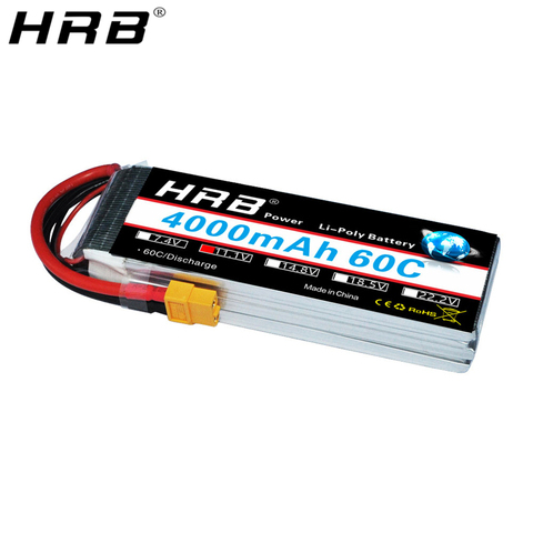 HRB 3S 11,1 V Lipo batería 4000mah XT60 XT90 T decanos EC5 XT90-S 60C para Trex 500 avión, helicóptero FPV Drone barco del coche piezas de control remoto ► Foto 1/6