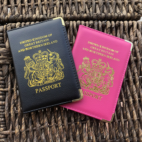 Accesorios de viaje bonita pasaporte Tapas Reino Unido para pasaporte Rosa Irlanda Europa mujeres Niñas pasaporte cubierta ► Foto 1/6