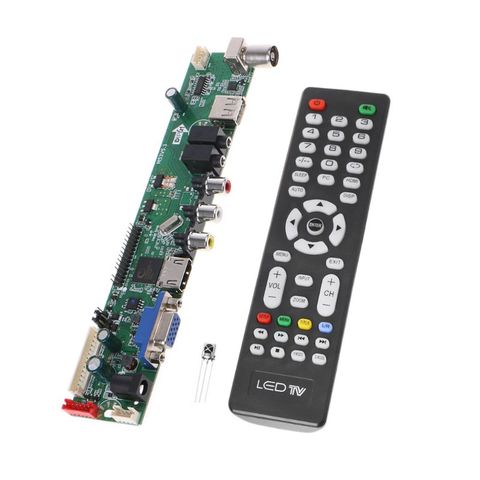 Placa base de TV con resolución Universal de placa controladora LCD, interfaz VGA/AV/TV/USB, placa controladora 10166 ► Foto 1/6