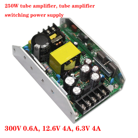 Amplificador de tubo de potencia de 250W, fuente de alimentación conmutada, 300V0.6A 12.6V4A 6.3V4A, retardo de circuito abierto ► Foto 1/1