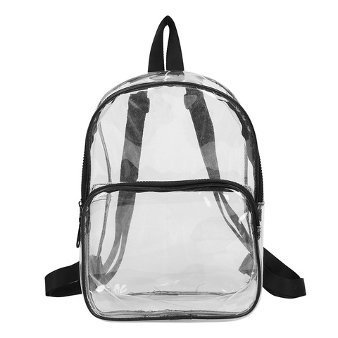 Mochila impermeable de PVC transparente para adultos y estudiantes Unisex, mochilas escolares, bolsos de hombro ► Foto 1/6