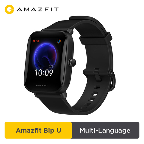 Amazfit-reloj inteligente Bip U, accesorio de pulsera deportivo con seguimiento de actividad deportiva en portugués, resolución de 320x302, 60 modos deportivos, notificaciones de mensajes, versión Global ► Foto 1/6