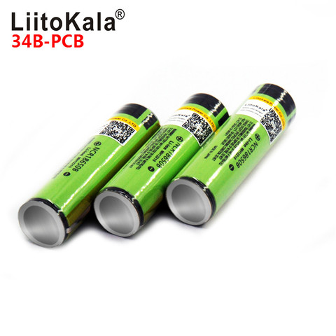 LiitoKala Original protegida 100% Original NCR18650B 18650 recargable de 3400 mAh de la batería de 3,7 V para las baterías de la linterna ► Foto 1/6