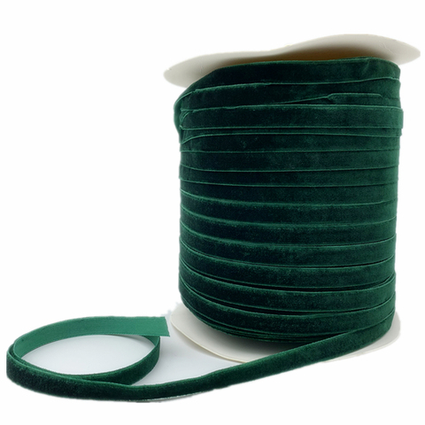 Cinta de terciopelo verde de 6/10/15/20/25/38mm de profundidad, cinta hecha a mano para decoración para fiesta de boda, regalo, envoltura, lazo para el pelo ► Foto 1/1