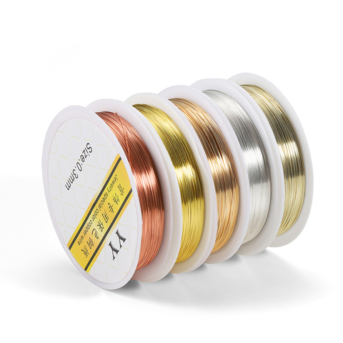 1 rollo de alambre de cobre de alta calidad, 0,2-1,0mm, suministros de fabricación de joyas ► Foto 1/6