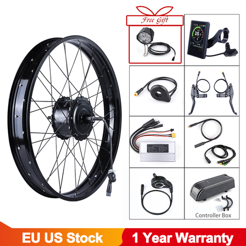 Bafang-Motor de buje de rueda para bicicleta eléctrica, Kit de conversión de bicicleta eléctrica, Cassette de CC potente, 48V, 750W, 20 