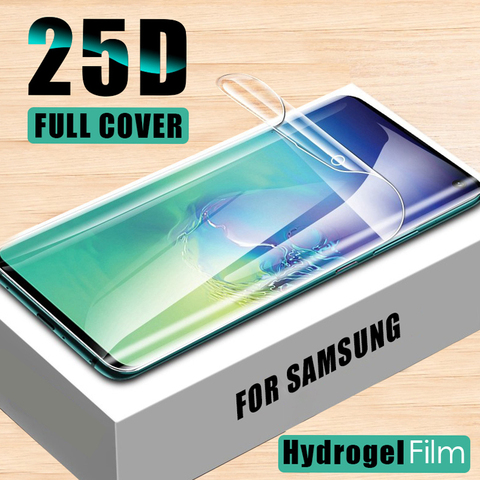 10D película protectora de pantalla completa para Hydrogel Samsung Galaxy S10 A7 A8 A9 S9 Plus