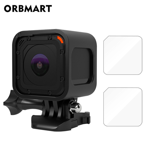 Carcasa de marco para GoPro PERÍODO DE SESIONES 4 a 5 Protector de pantalla de vidrio templado para ir Pro PERÍODO DE SESIONES 4 a 5 cámara Hero 5 Session de GoPro Accesorios ► Foto 1/6