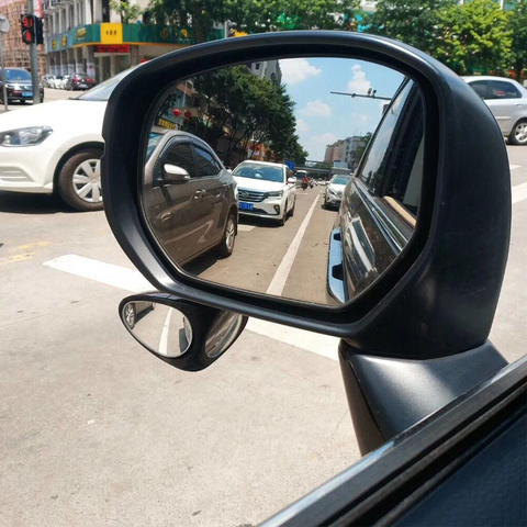 YASOKRO-Espejo de ángulo amplio para coche, espejo convexo ajustable de rotación de 360 para estacionamiento de seguridad, espejo retrovisor derecho ► Foto 1/6