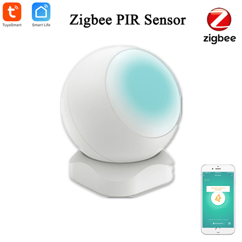 Tuya ZigBee-Sensor de movimiento inteligente PIR Detector infrarrojo pasivo con batería integrada, Sensor de alarma antirrobo de seguridad, Detector de movimiento PIR ► Foto 1/6