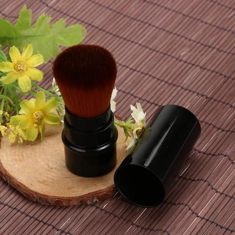 1 unid PC portátil retráctil brocha de maquillaje profesional cosmética base colorete cara rubor polvo brochas belleza maquiagem maquillaje ► Foto 1/6