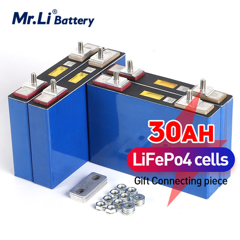 Mr.Li-célula de batería LiFePO4, 3,2 V, 30Ah, 30000mAh, litio, fosfato de hierro, ciclos profundos para bricolaje, 12V, 24V, 36V, 48V, energía solar UPS ► Foto 1/1