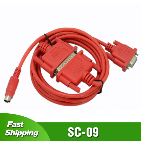 SC-09 para Mitsubishi FX & A Series, Cable de programación de PLC, conversión RS232, Puerto RS422, línea de descarga SC09, envío rápido ► Foto 1/4