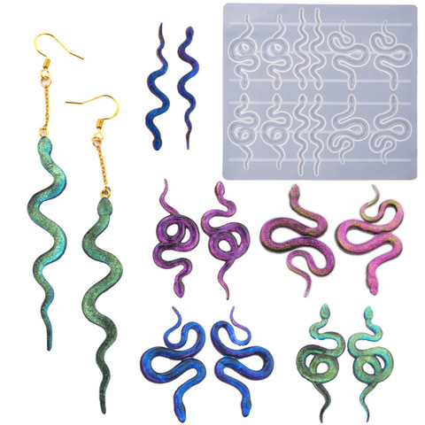 Moldes de silicona y epoxi para pendientes de serpiente, moldes de resina UV para manualidades, Diy ► Foto 1/6