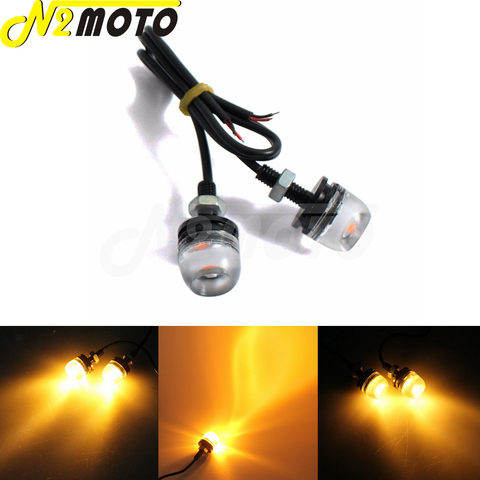 Luz LED de ojo de águila de 9W y 12V SMD, luces ámbar para placa de matrícula, tornillo de giro pequeña, señal de coche para Harley, Honda, Yamaha, Kawasaki ► Foto 1/6