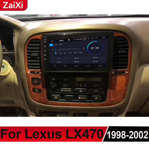 ZaiXi-Radio Multimedia con GPS para coche, Radio con navegador, estéreo, estilo Original, navegador NAVI, BT, WIFI, HD, para LX470 LX Lexus, 1998 ~ 2002 ► Foto 1/6