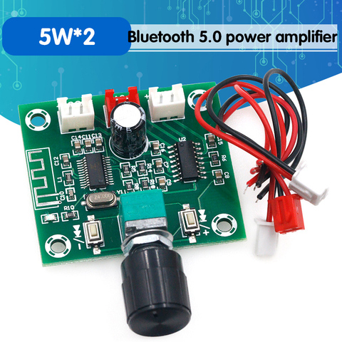 Placa amplificadora de potencia con Bluetooth 5,0, placa amplificadora de altavoz inalámbrica de potencia pequeña, bricolaje, pam8403, XH-A158, 5W * 2 ► Foto 1/6