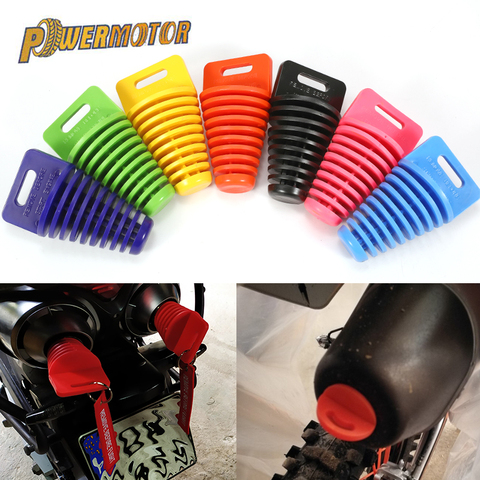 Tubo de escape para motocicleta, silenciador de PVC, Protector de tubo de escape de 33-62MM, con purga de aire ► Foto 1/6