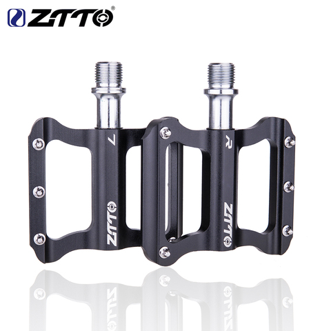 ZTTO-pedales para bicicleta de carretera, ultraligeros y planos, de aleación de aluminio, con 4 rodamientos, antideslizantes y plegables para Ciclismo de Carretera ► Foto 1/6