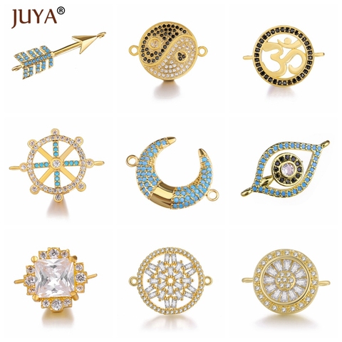 Juya-conector de la serie de moda, accesorios de joyería de cristal de circón brillante, dijes, componentes de joyas para bricolaje ► Foto 1/6