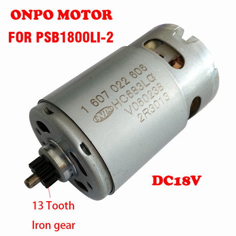 PSB1800 LI-2 Motor de CC, accesorios para destornilladores, taladro eléctrico, 18V, 13 dientes, 1607022606 HC683LG, para reemplazar BOSCH 3603JA3302 ► Foto 1/6