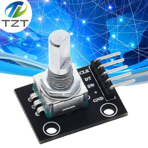 TZT-Módulo Codificador rotativo de 360 grados para Arduino, Sensor de ladrillo, interruptor de placa de desarrollo, KY-040 con pines ► Foto 1/6