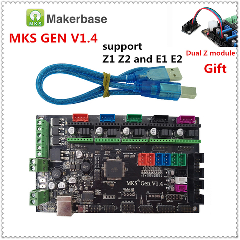 Placa base MKS Gen V1.4 Original, mks 1,4, Ramps1.4 Mega 2560, mks gen, tarjeta de control integrada, compatible con controlador de motor paso a paso ► Foto 1/4