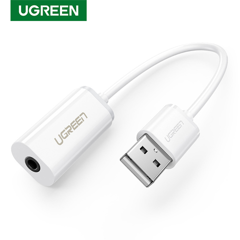 Ugreen-tarjeta de sonido externa de 3,5mm, adaptador USB para auriculares, altavoces, interfaz de Audio para ordenador, PS4, tarjeta de sonido USB ► Foto 1/6