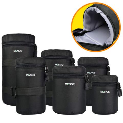 6 tamaño impermeable lente de la Cámara acolchado grueso bolsa funda Protector de la cintura soporte para Canon Nikon Tamron Sigma Sony lente ► Foto 1/6