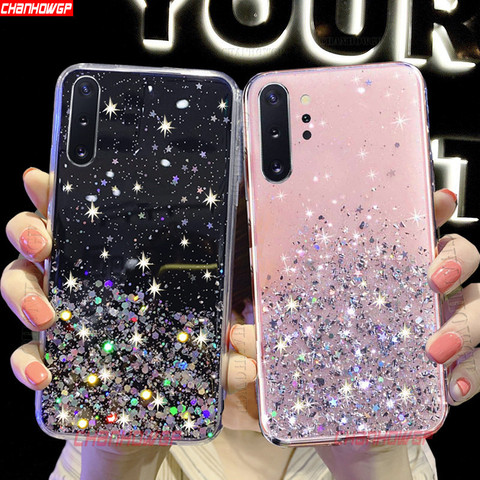 Bling brillo suave TPU funda para Huawei Honor 20 20S 10i 10 Lite 9X Pro 9A 8C 8S 8A 8X 7X 7A 7C 30 20 10 jugar lentejuelas cubierta ► Foto 1/6