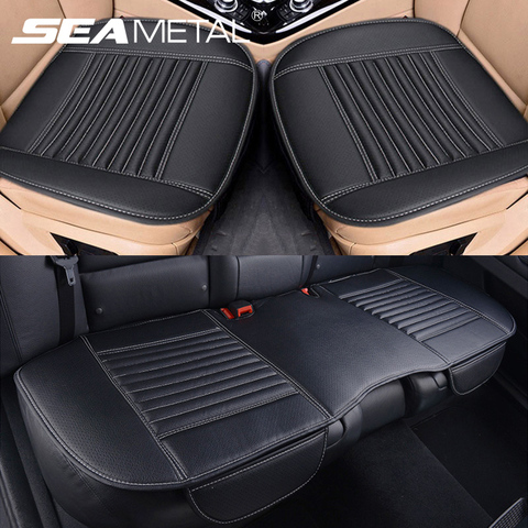 Fundas de cuero para asiento de coche, cubierta de asiento Interior para automóvil, cojín Universal de cuero PU, Protector para asiento, accesorios para alfombrillas ► Foto 1/6