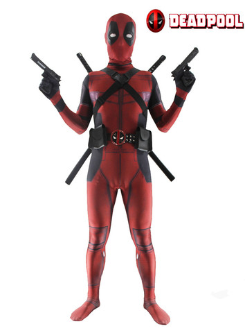 Disfraz de superhéroe de Deadpool para hombre, traje de Cosplay de película, Disfraces de Halloween, ropa de ejecución, espectáculo de eventos de Anime ► Foto 1/1