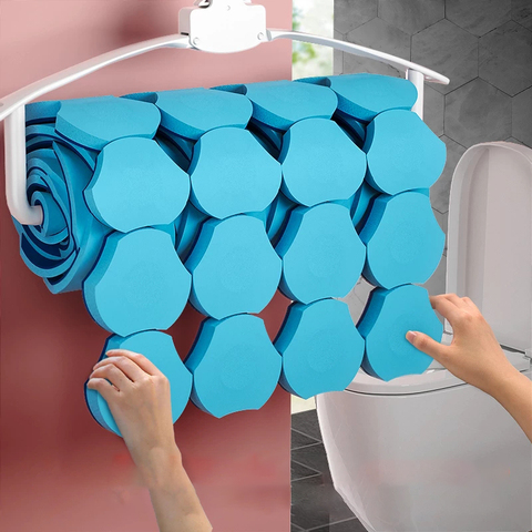 Juego de escobilla desechable para baño, mango largo, sin ángulo muerto, soporte para escobilla, accesorios para WC y baño, herramienta de limpieza ► Foto 1/6