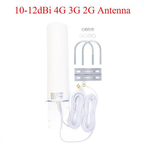Antena externa 10-12dBi 4G LTE, 698-2700MHz, 4G, 3G, 2G, para exteriores, doble deslizador, SMA macho, Cable de 5m/16,4 pies para enrutador de módem ► Foto 1/6