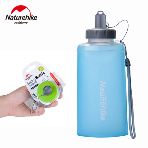 Naturehike-botella de agua de silicona, portátil, plegable, para exteriores, ultraligera, para deportes de bicicleta, paja de botella de agua ► Foto 1/6