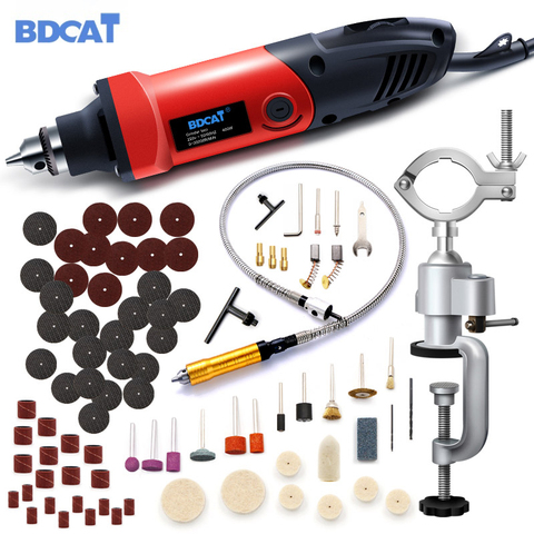 BDCAT-taladro eléctrico de 400W, Mini grabador de velocidad Variable, herramientas rotativas, máquina de perforación, herramientas eléctricas con accesorios Dremel ► Foto 1/6